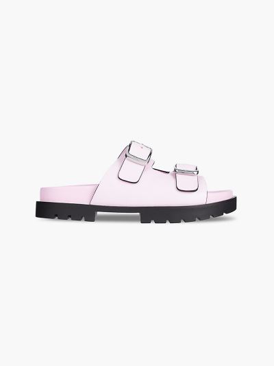 Calvin Klein Cipők HU683714 | Calvin Klein Faux Bőr Női Szandál Rózsaszín